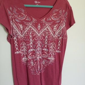 Tshirt embroidered Style & Co size Medium